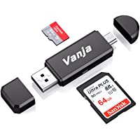 Vanja Lector de Tarjetas de Memoria SD-Micro SD- Adaptador Micro USB OTG y Lector de Tarjetas USB 2.0 para Computadora…